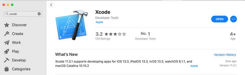 Install Xcode from App Store