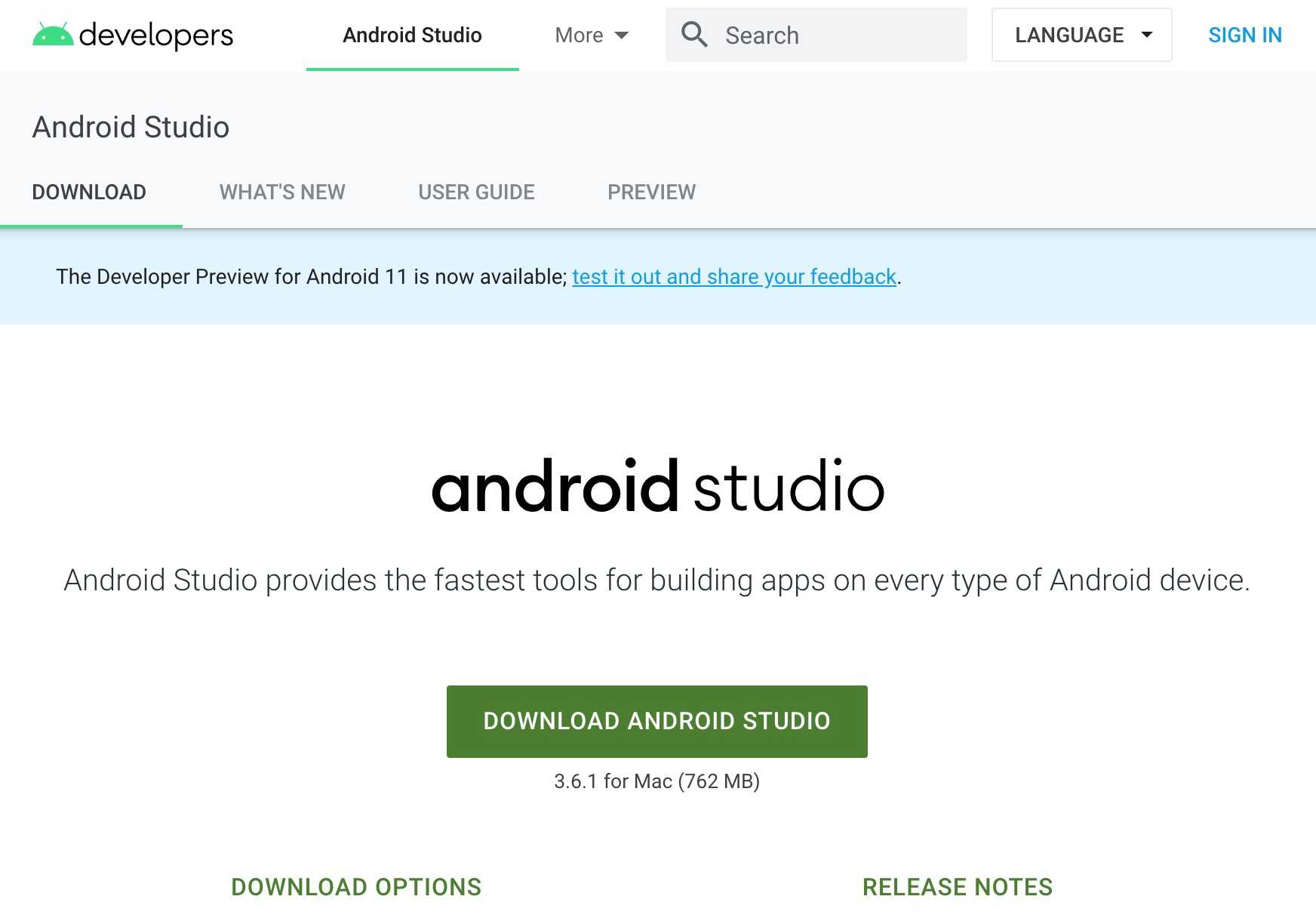 install android studio on a mac and emulator