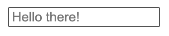 Unstyled placeholder text in input element