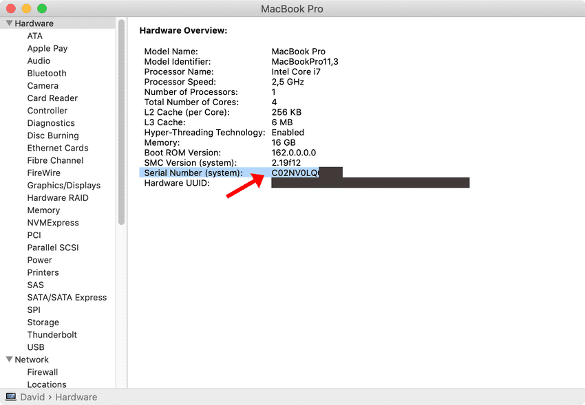 Mac System Report Serial Number