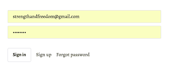 A login form with autofilled input values and an ugly yellow background color