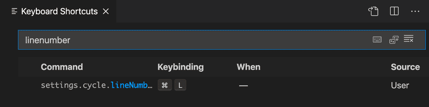 VSCode Keybindings window