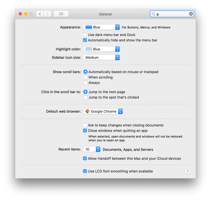 Enable automatic show and hide menu bar inside Mac Preferences > General