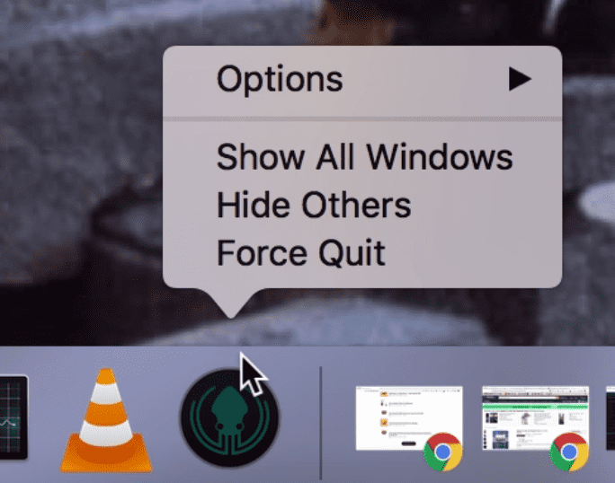 Force Quit Mac Apps via Dock