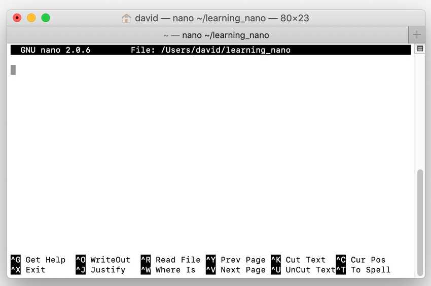 how to edit text file in terminal nano