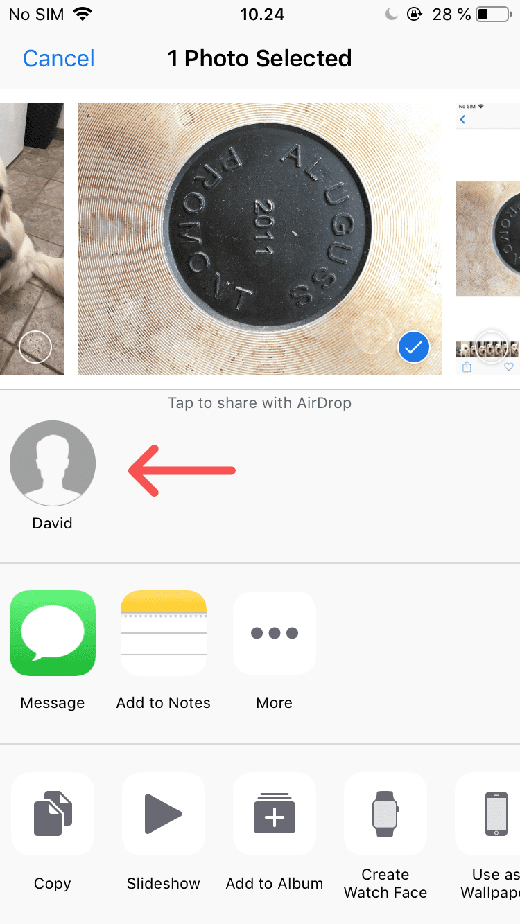 how to send file using airdrop