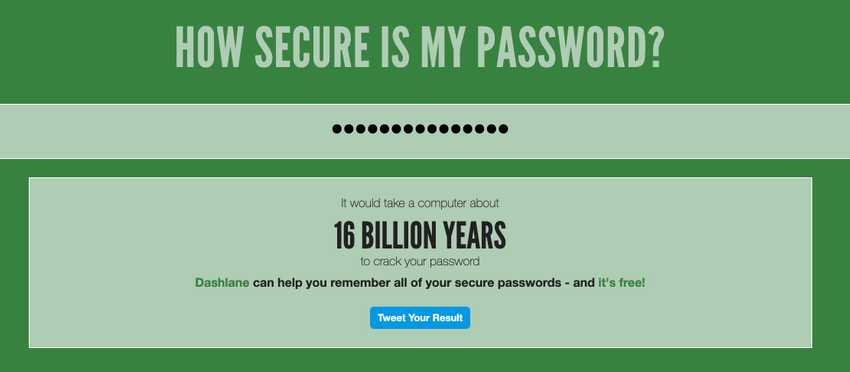 How Secure Is My Password