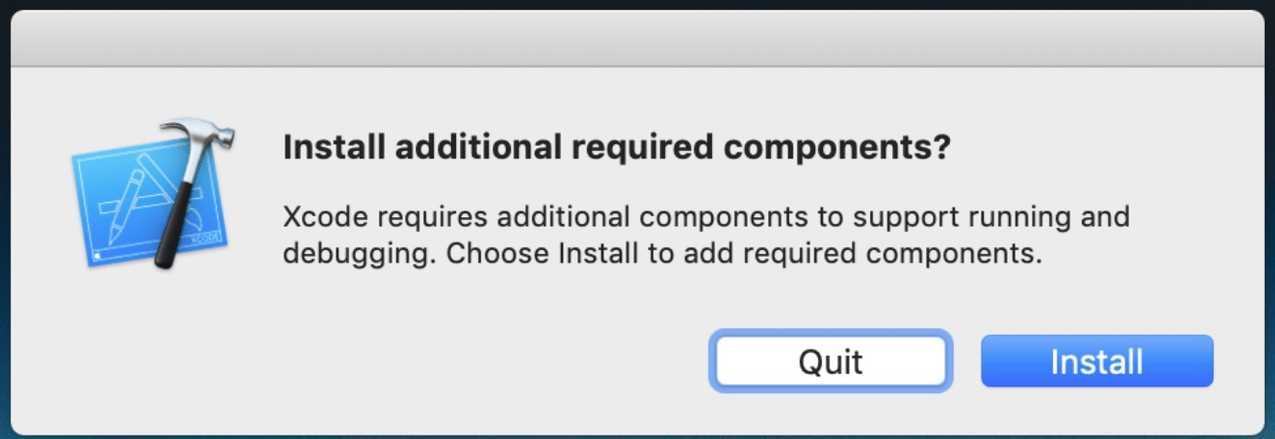 Require additional. Additional components. Презентация что такое Xcode.